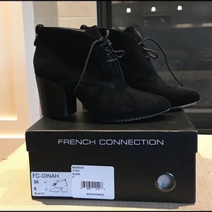 French Connection Dinah Lace-up Booties. Size 6.